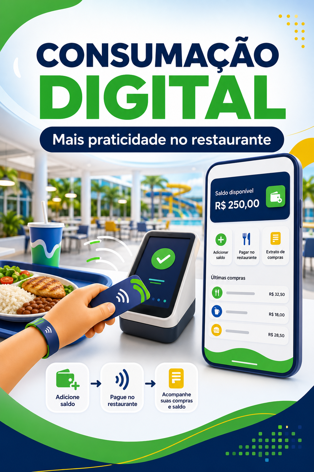 Consumação digital para clientes do restaurante